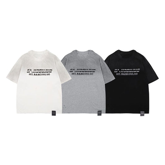 Vintage Water-Washed Casual Couple T-Shirt