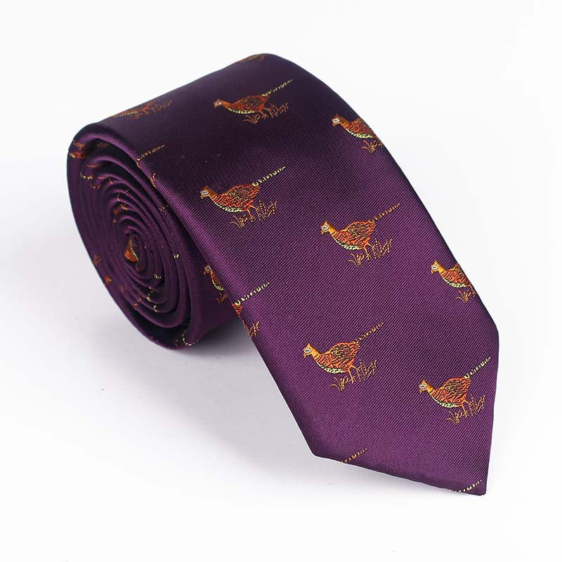 Yarn Dyed Jacquard Bird Multi Color Bow Tie