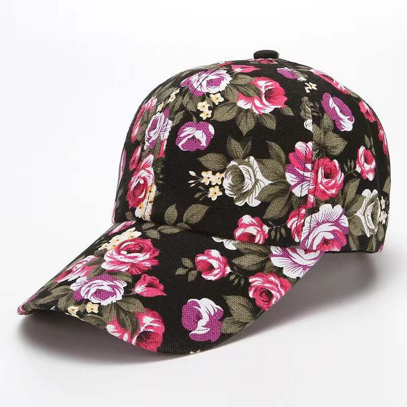 Floral Peony Baseball Cap - Harajuku Style