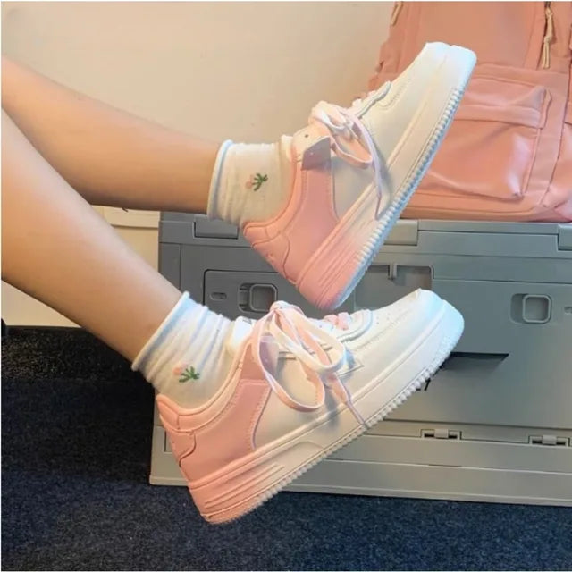 Colorful Harajuku Style Tennis Sneakers for Women