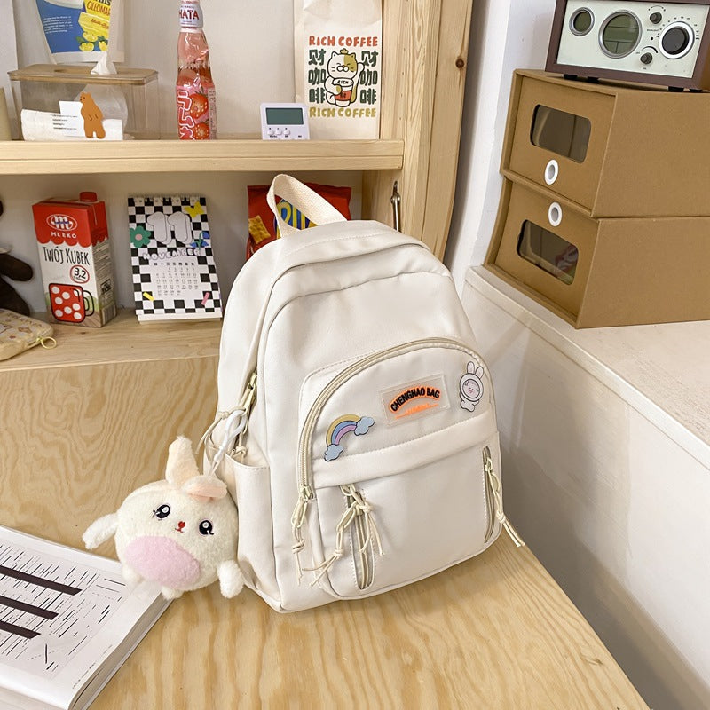 Harajuku Style Contrast Color Backpack for Students