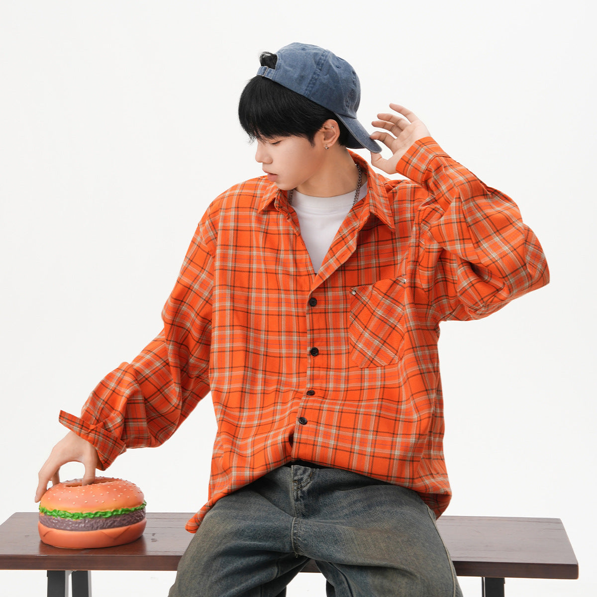 Retro Plaid Long Sleeved Casual Sunscreen Jacket