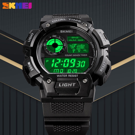 Luminous Digital Military Sports Watch - Waterproof & Stylish