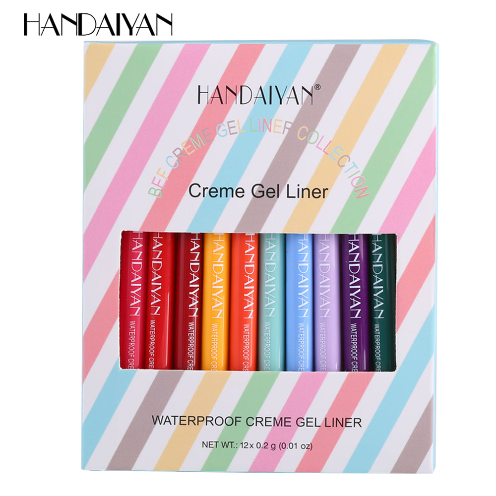 12 Matte Colored Quick Dry Gel Eyeliner Pens