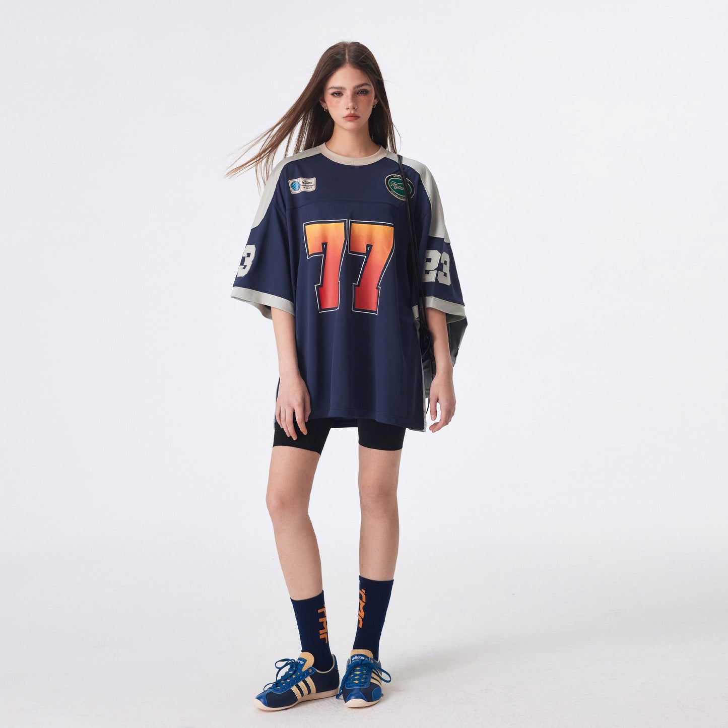 Playful Color-Contrasting Short Sleeve T-Shirt