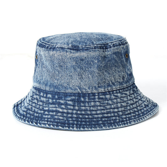 Korean-Japanese Style Washed Denim Fisherman Hat