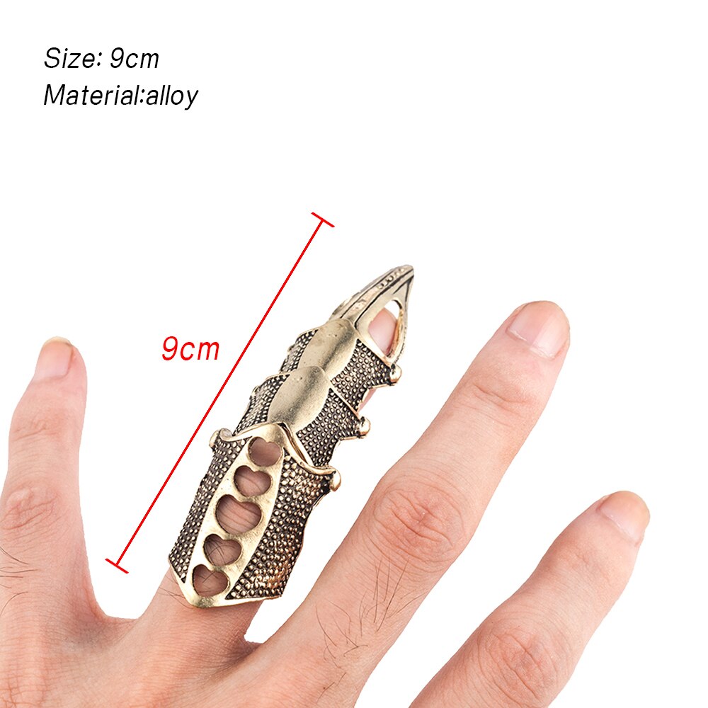 Cool Boys Gothic Rock Armor Knuckle Ring - Harajuku Style