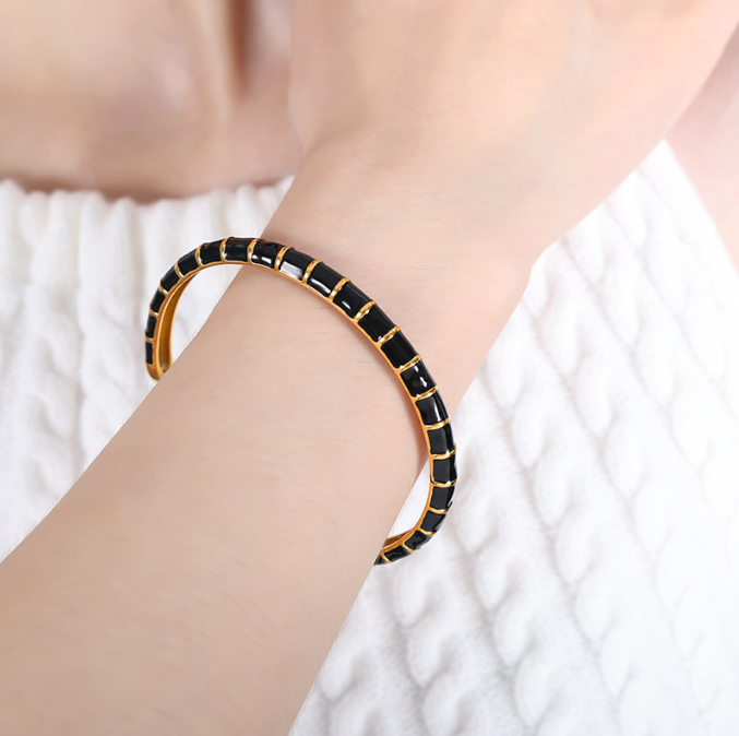 Cute Colorful Macaron Titanium Steel Bracelet for Girls