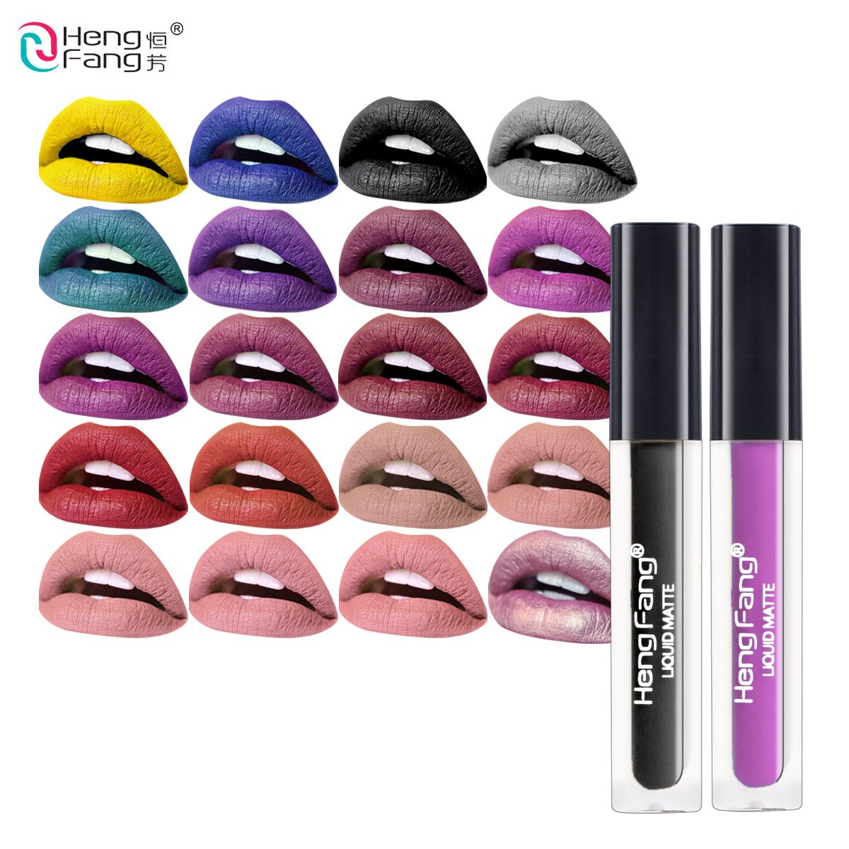 Harajuku Style Long-lasting Waterproof Matte Liquid Lipstick - 20 Colors