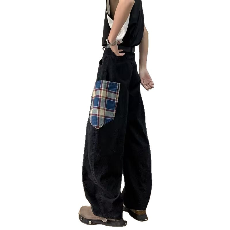 Harajuku Curved Knife Denim Pants