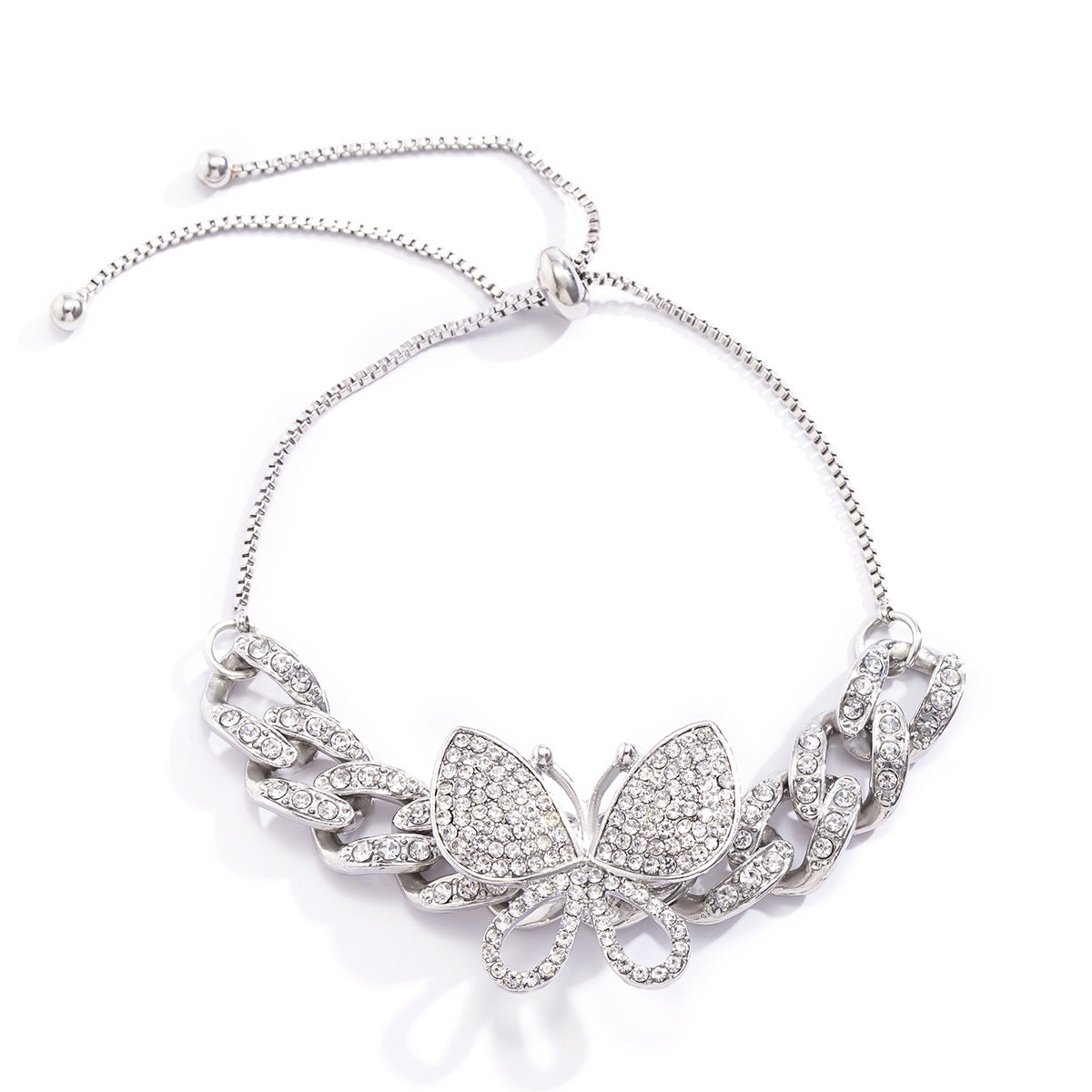 Diamond Butterfly Bracelet - Retro Harajuku Style
