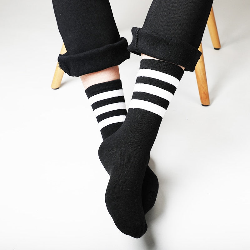 Harajuku Style Playful Three Stripes Socks