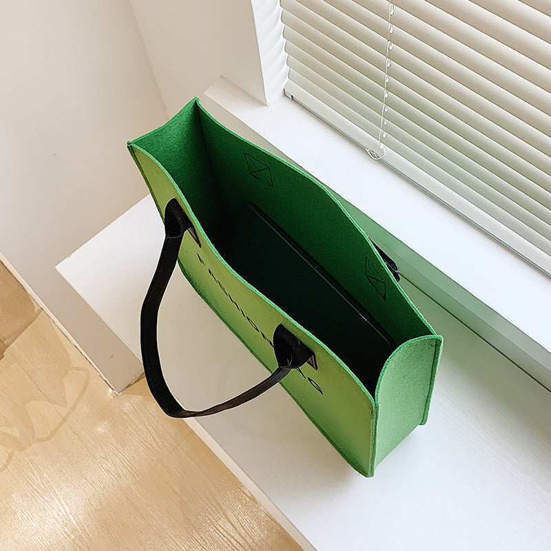 Harajuku Style Large Capacity Tote Bag - Klein Blue