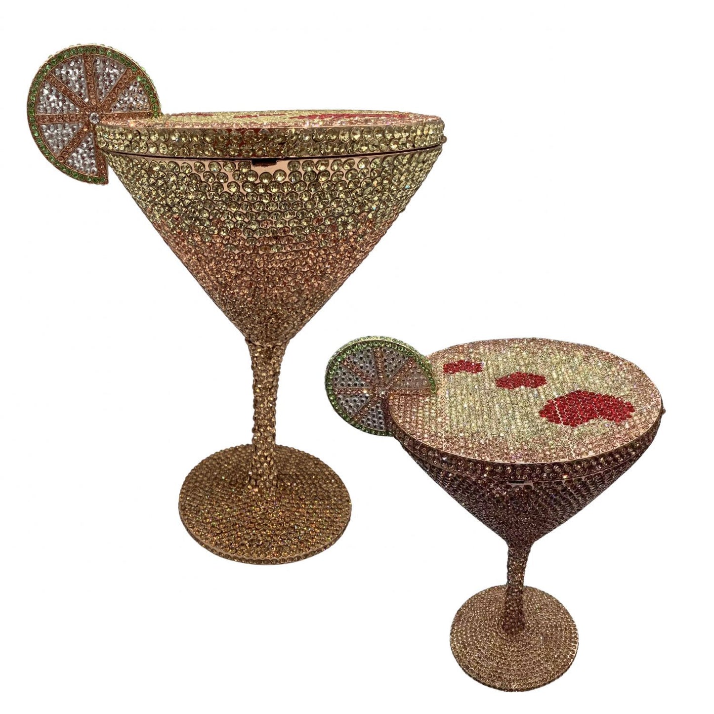 Diamond Studded Cocktail Tall Cup Handheld Bag