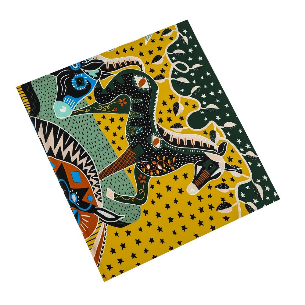 Colored Checkered Horse Twill Shawl - Harajuku Style Scarf