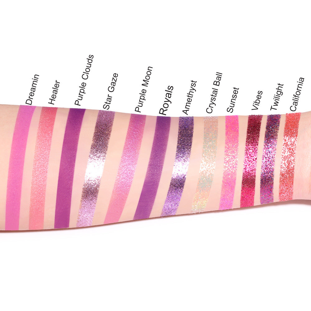 12 Color Shiny Eyeshadow Palette - Harajuku Style Makeup