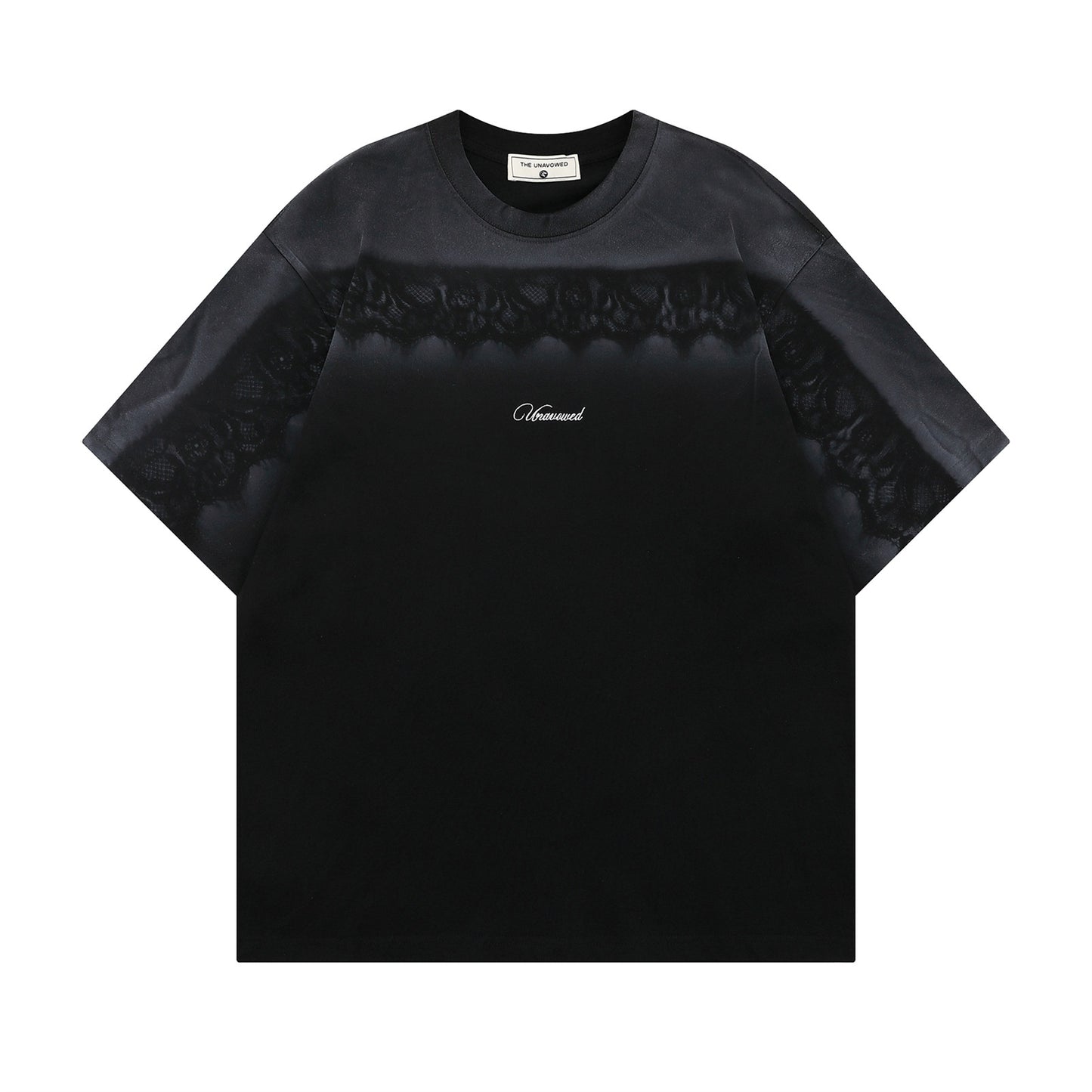 Design Lace Print Short Sleeve T-Shirt