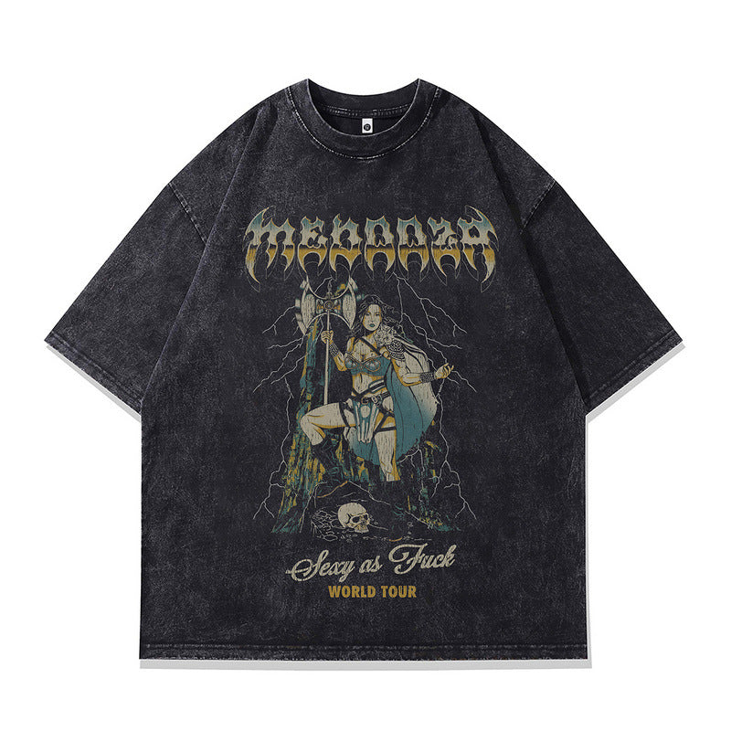 Men's Harajuku Anime Digital Print Short Sleeve Tee