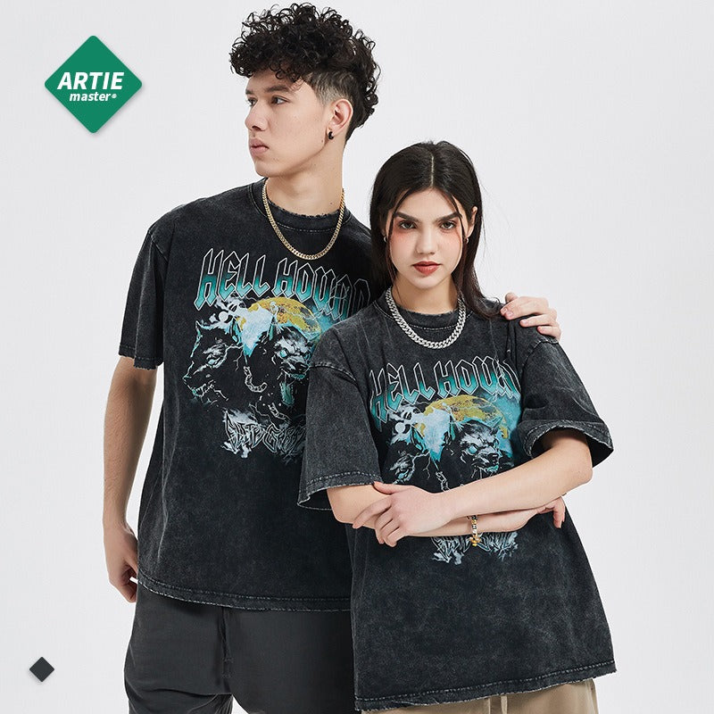Harajuku Style Distressed Trendy Brand T-Shirt for Men