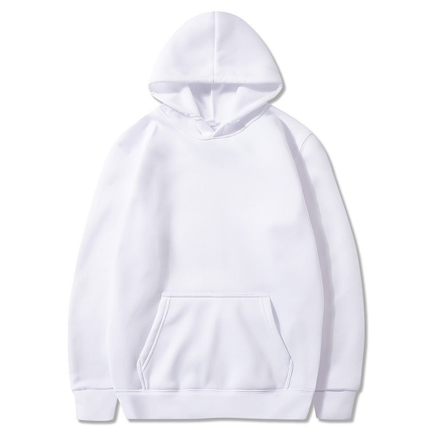 Harajuku Style Solid Color Plush Hoodie Sweatshirt