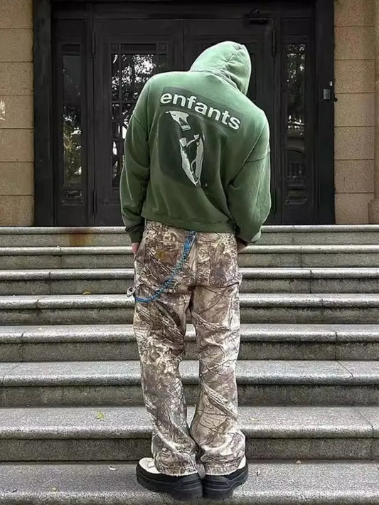 Men's Twig Camouflage Cargo Jeans - Harajuku Style