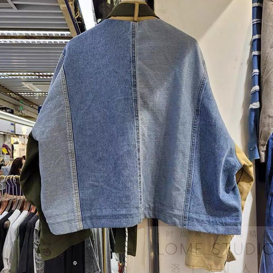 Harajuku Style Oversized Denim Jacket for Women