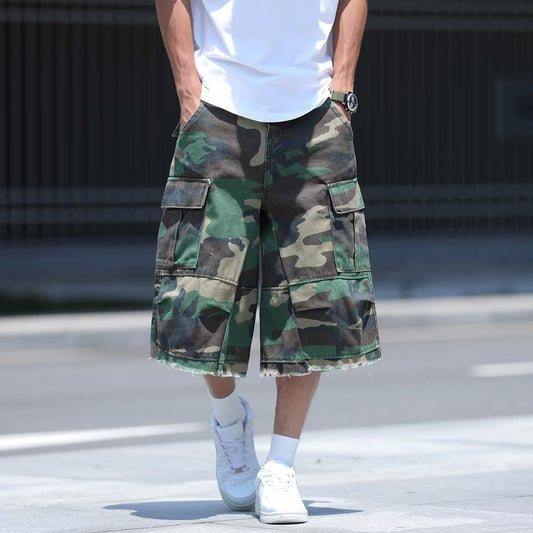 Men's Camouflage Cropped Summer Shorts