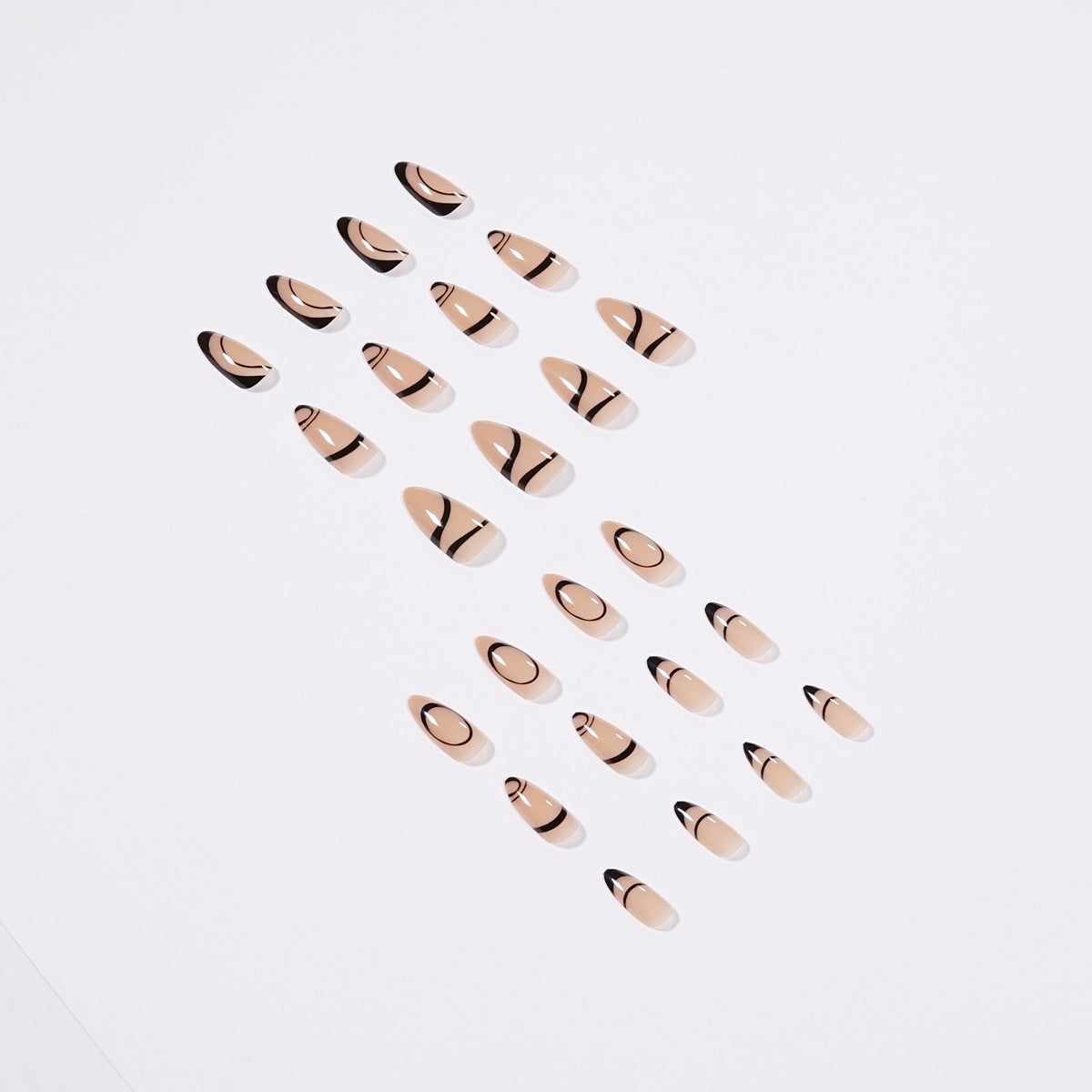 Nordic Style Nail Patch - Press On French Manicure