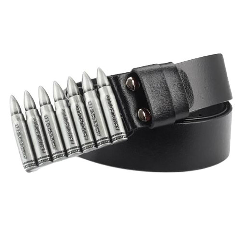 Punk Bullet Buckle Leather Belt - Harajuku Style
