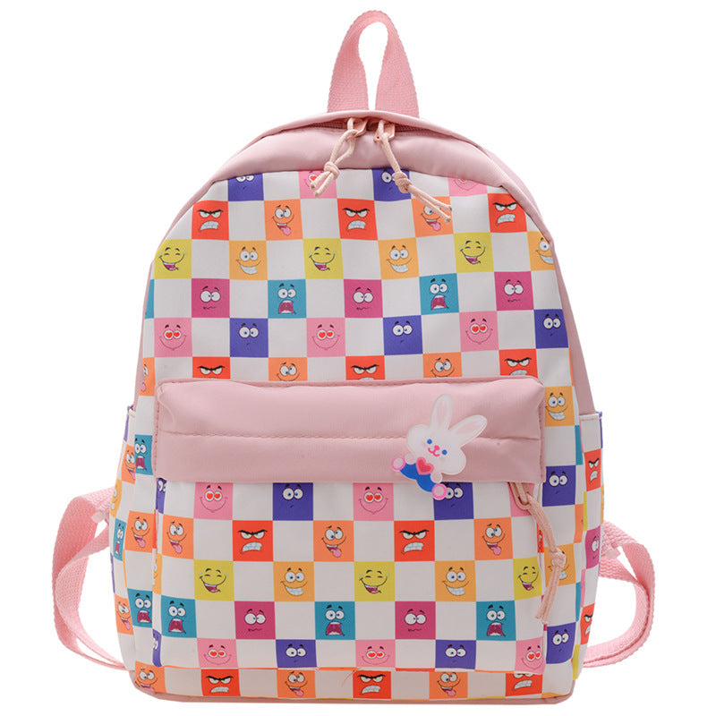Harajuku Style Plaid Backpack for Kids