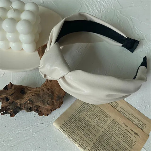 East Gate PU Leather Tie Hair Hoop