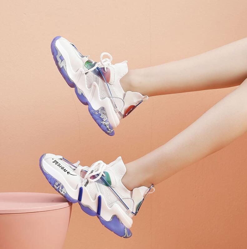 Breathable Lightweight Flat Platform Sneakers for Women