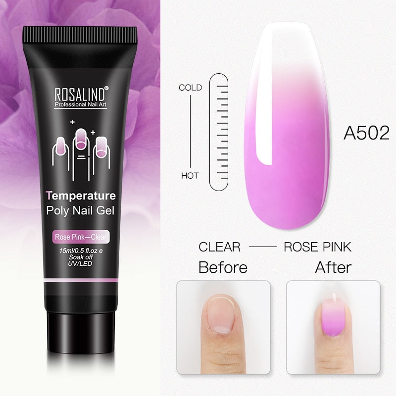 Glitter Poly Nail Gel Extension - 15ml Nail Polish for Manicure