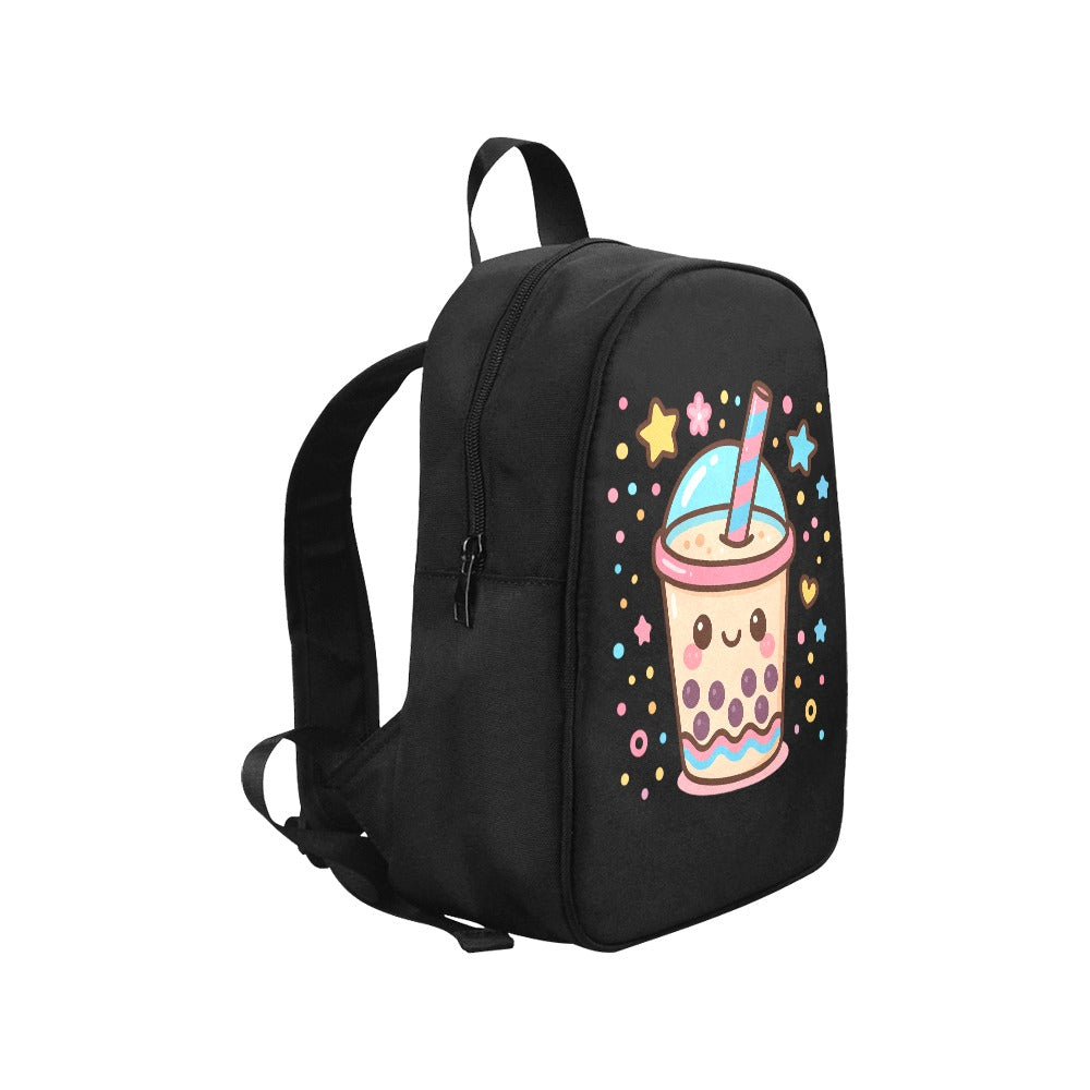 Sparkly Kawaii Boba Tea Canvas Backpack