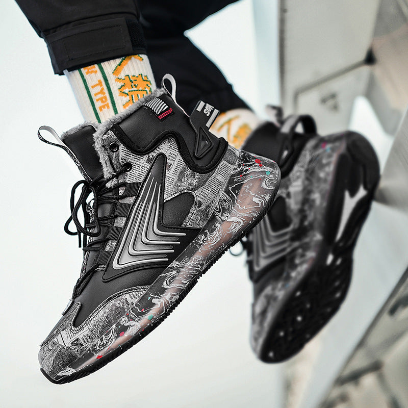 Men's Graffiti High-Top Luminous Running Shoes