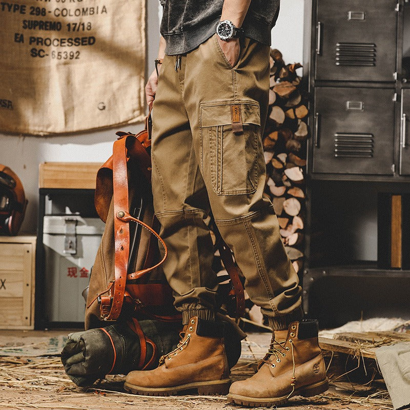 Harajuku Style Retro Heavyweight Work Pants for Men