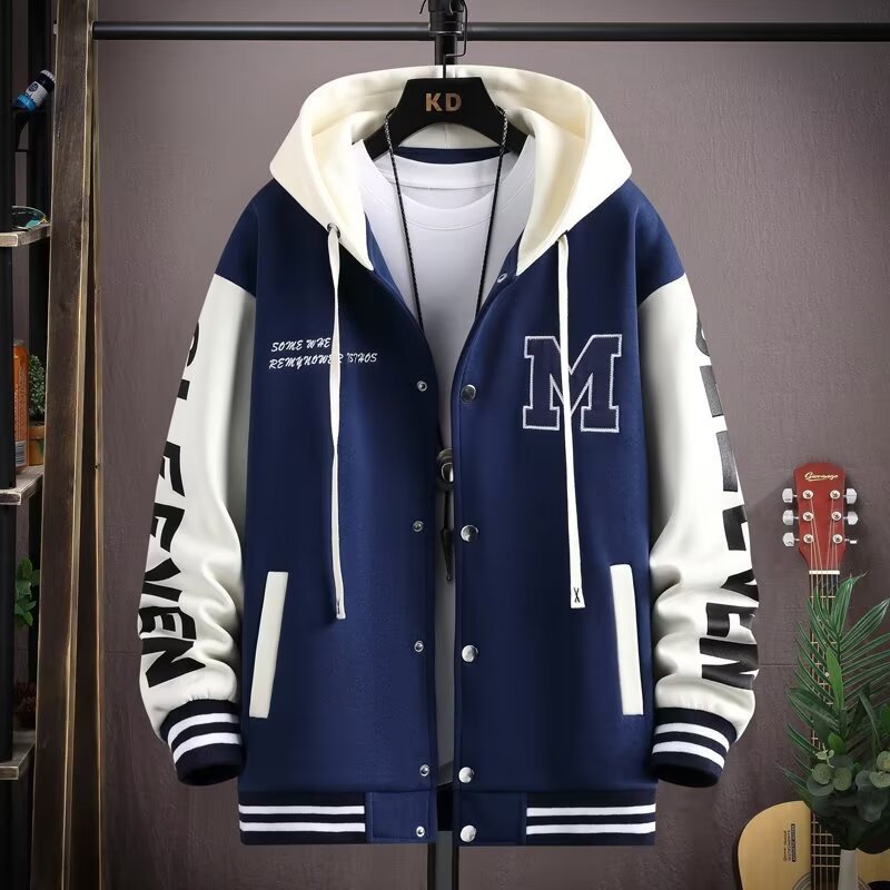 Playful Thick Hoodie Jacket for Boys - Contrasting Colors