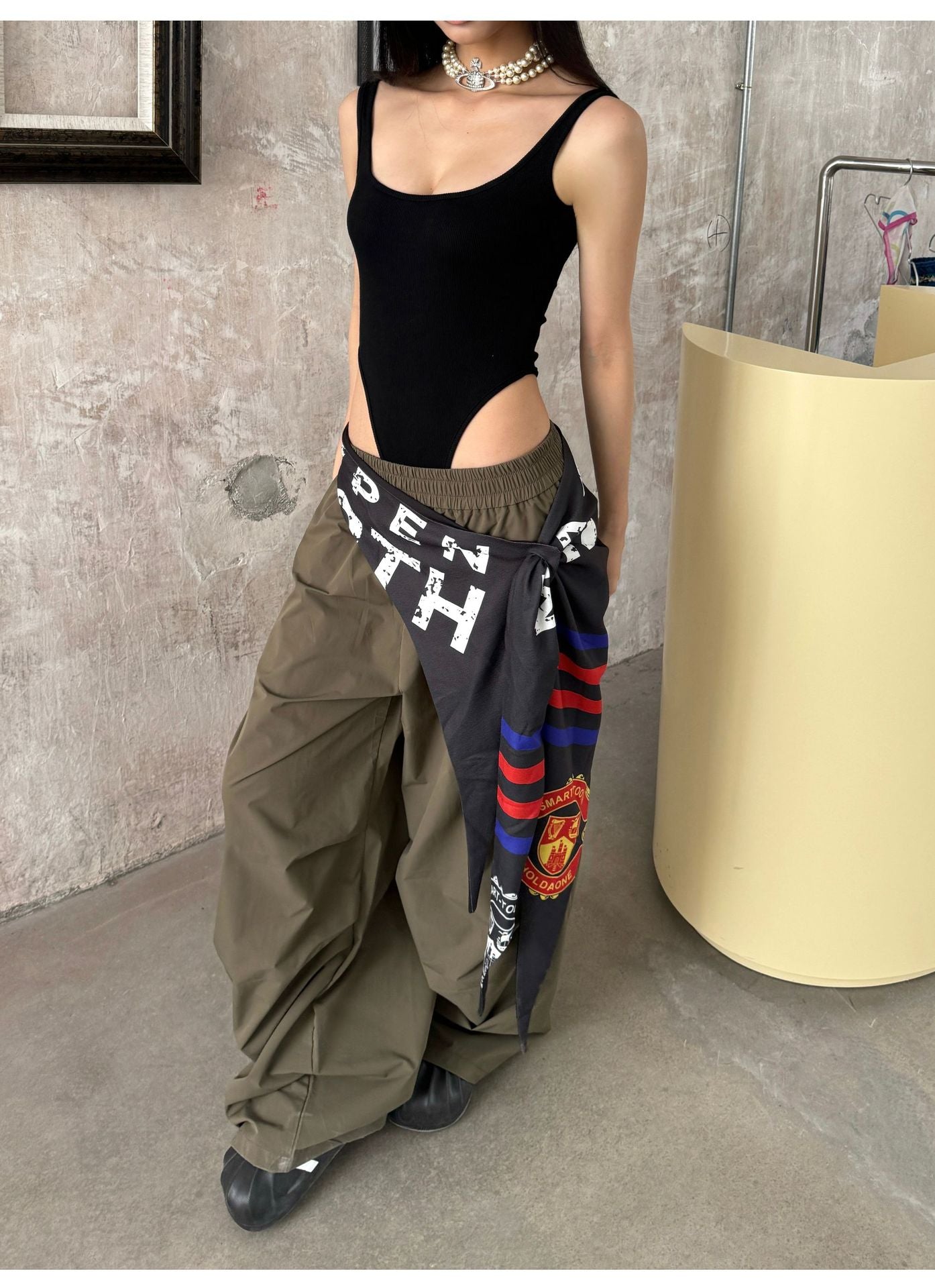 Quick Drying Workwear Women's Summer Fart Curtain Loose Wide Leg Pants