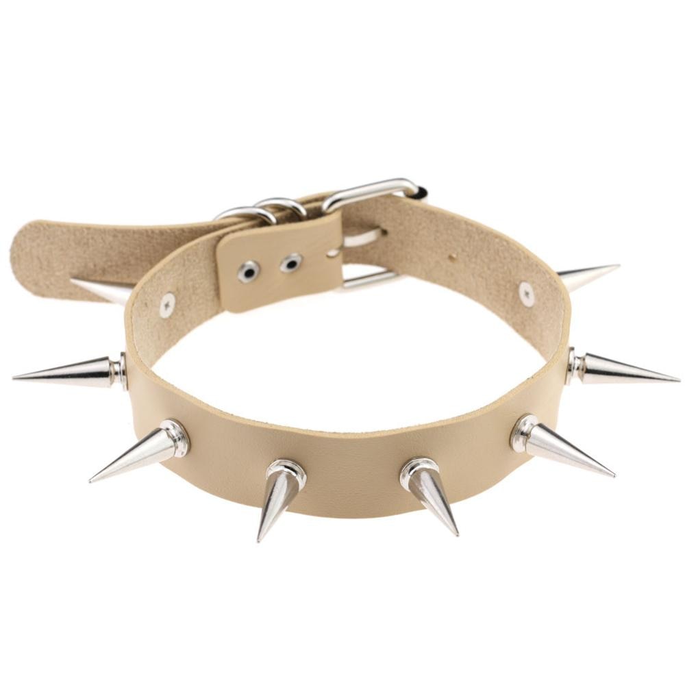 Gothic Black Spike Choker Belt for Women