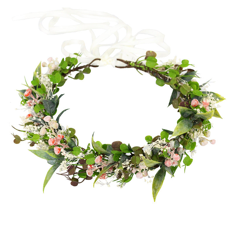 Fresh Green Leaf Flower Garland Headband