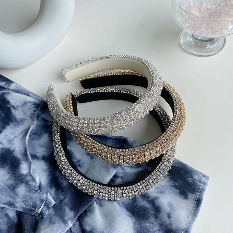 Baroque Rhinestone Sponge Headband