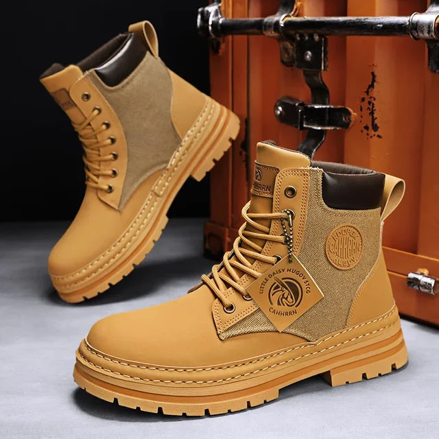Men's Big Yellow Boots - Harajuku Style