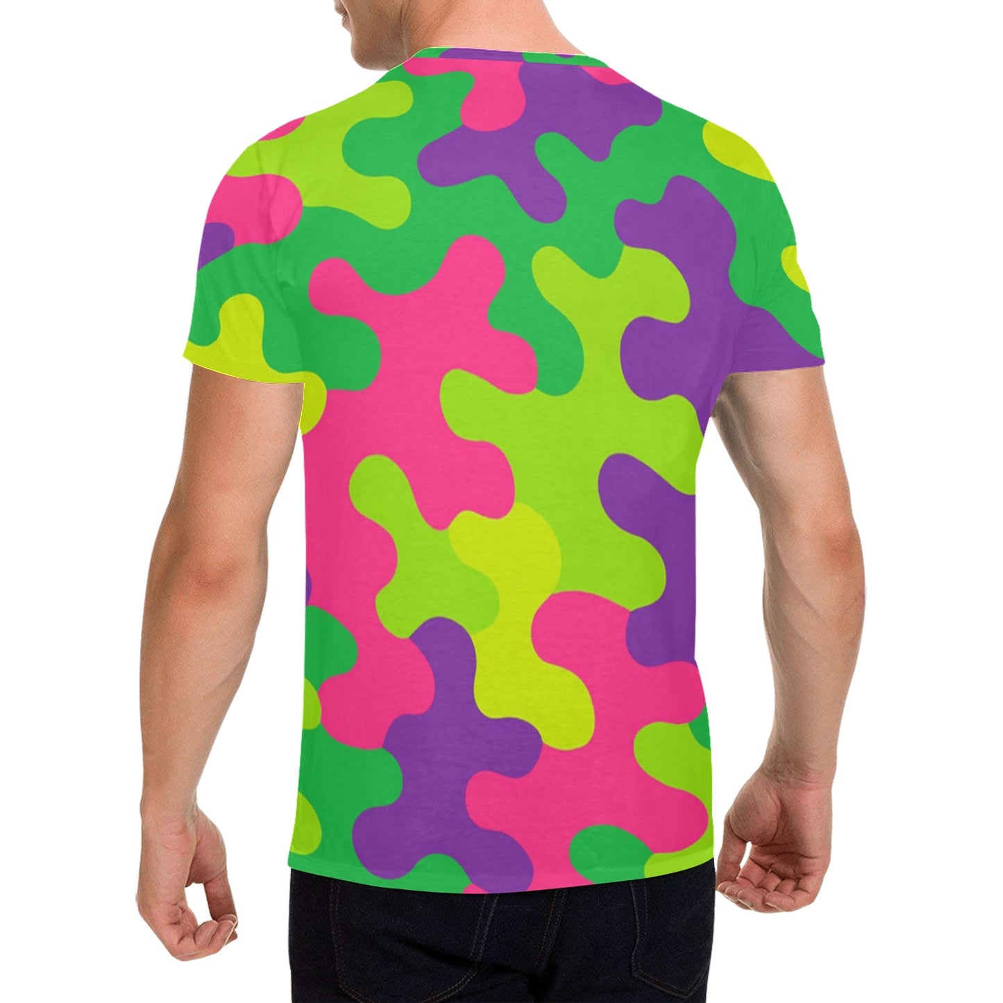 Harajuku Rainbow Camo Camouflage Men's All Over Print T-shirt