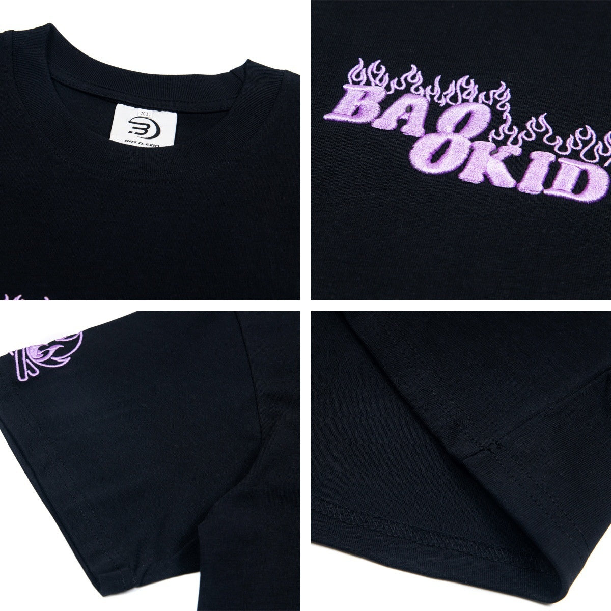 Embroidered Letter Short Sleeve T-Shirt - Harajuku Style