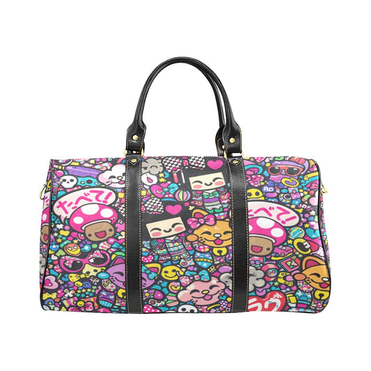 Harajuku Pop Parade Travel Bag Black (Small)