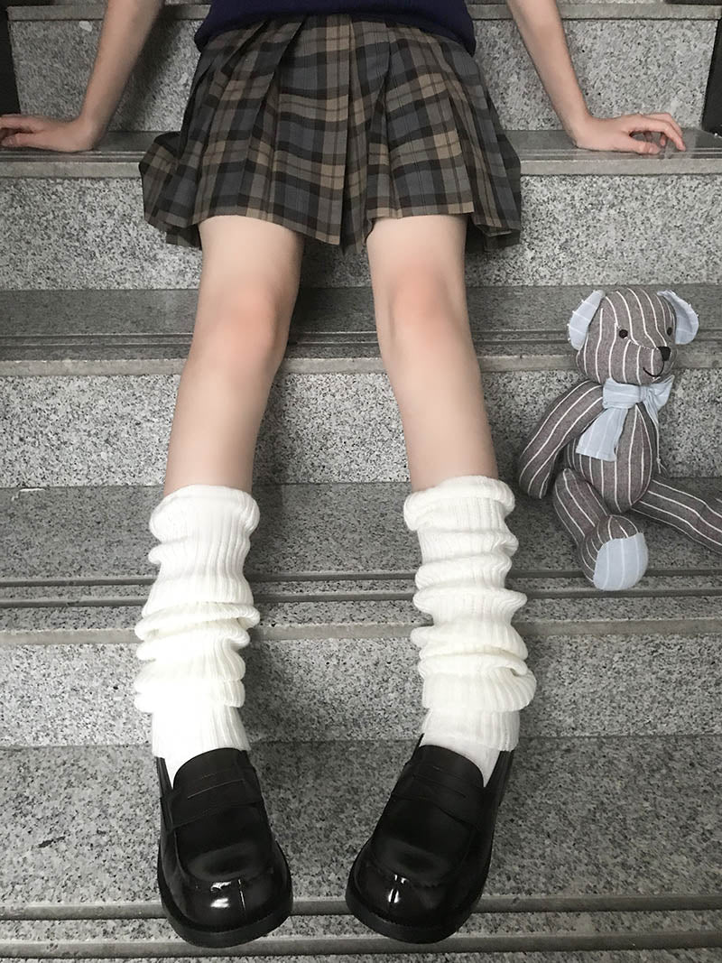Japanese Lolita Sweet Girl Leg Warmers - Knitted Foot Covers