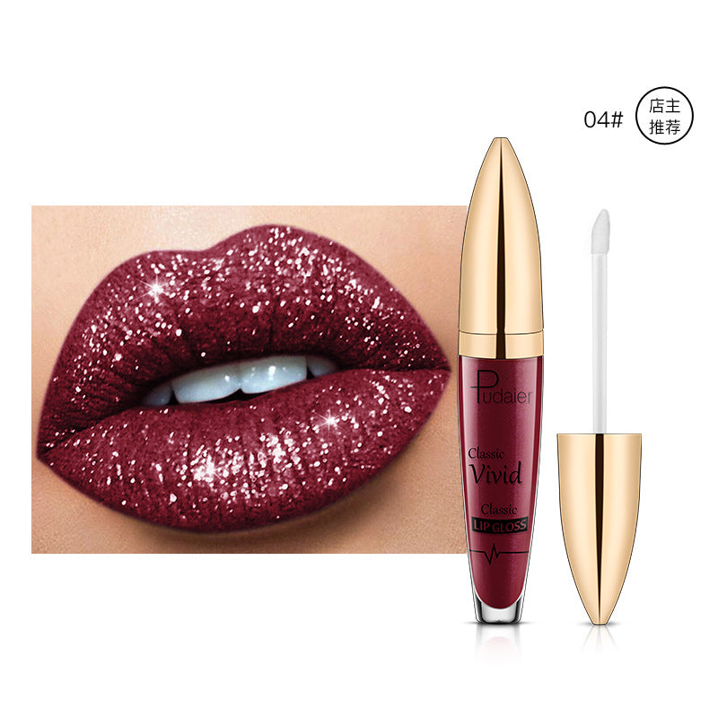 Glitter Flip Matte Pearl Lip Gloss - Diamond Finish