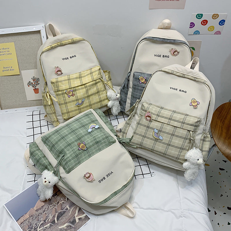 Junior High School Large Capacity Fashion Backpack for Girls