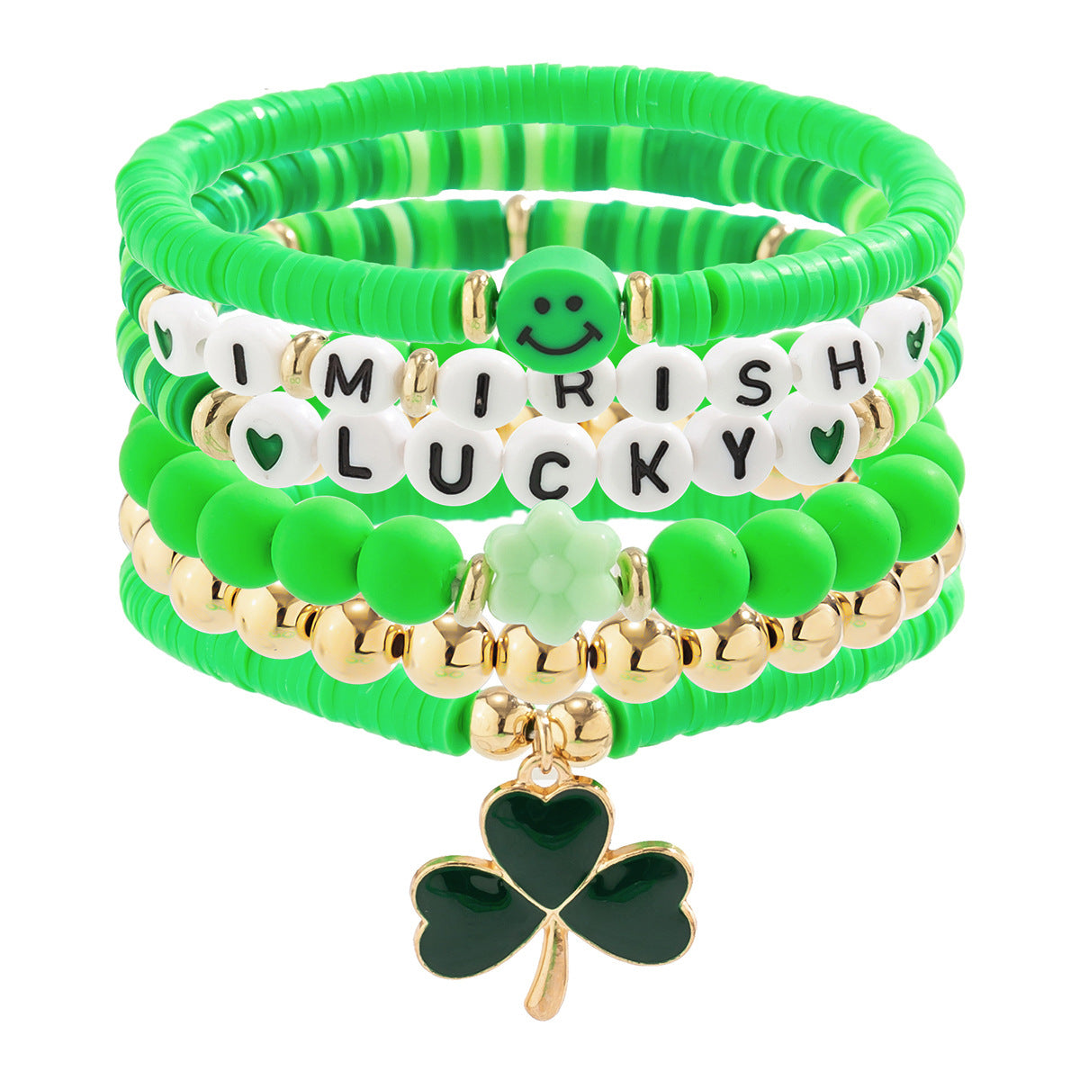 Green Clover Bracelet - St. Patrick's Day Jewelry