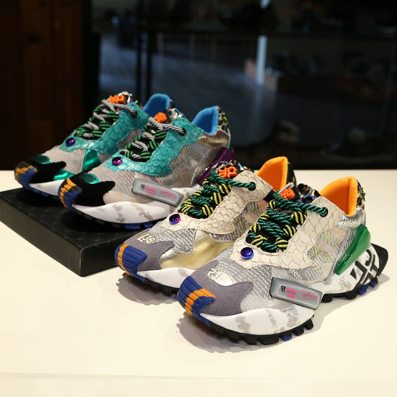 Harajuku Style Women's Thick Soled Casual Sneakers